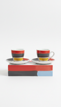 Ceramic espresso cup set with matte finish