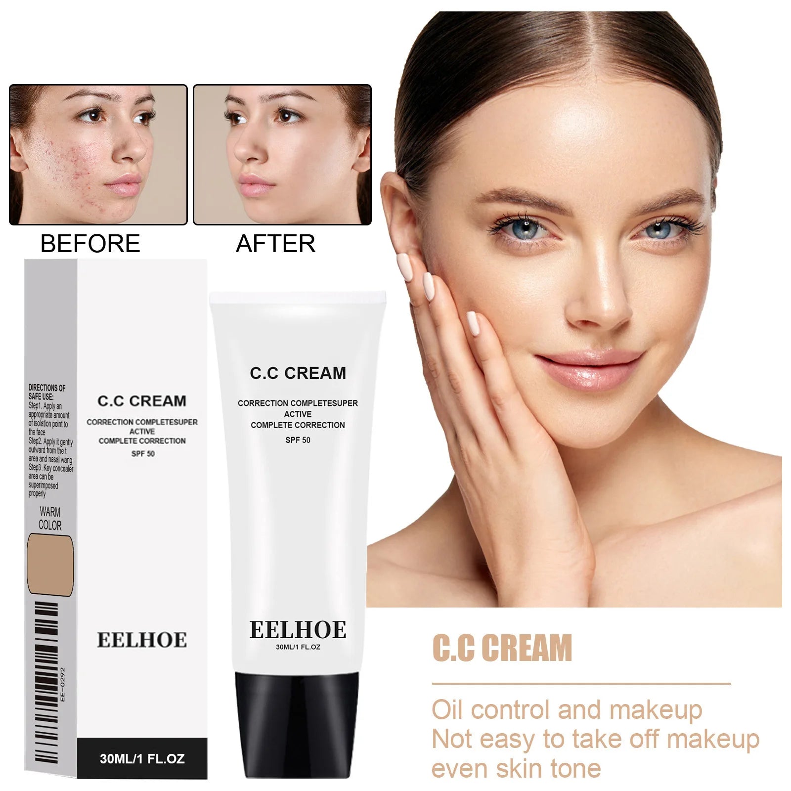 Moisturize Skin Before Makeup, Concealer Skin, Brighten Skin, Soften Skin, and Isolate Foundation Make-up Before Makeup