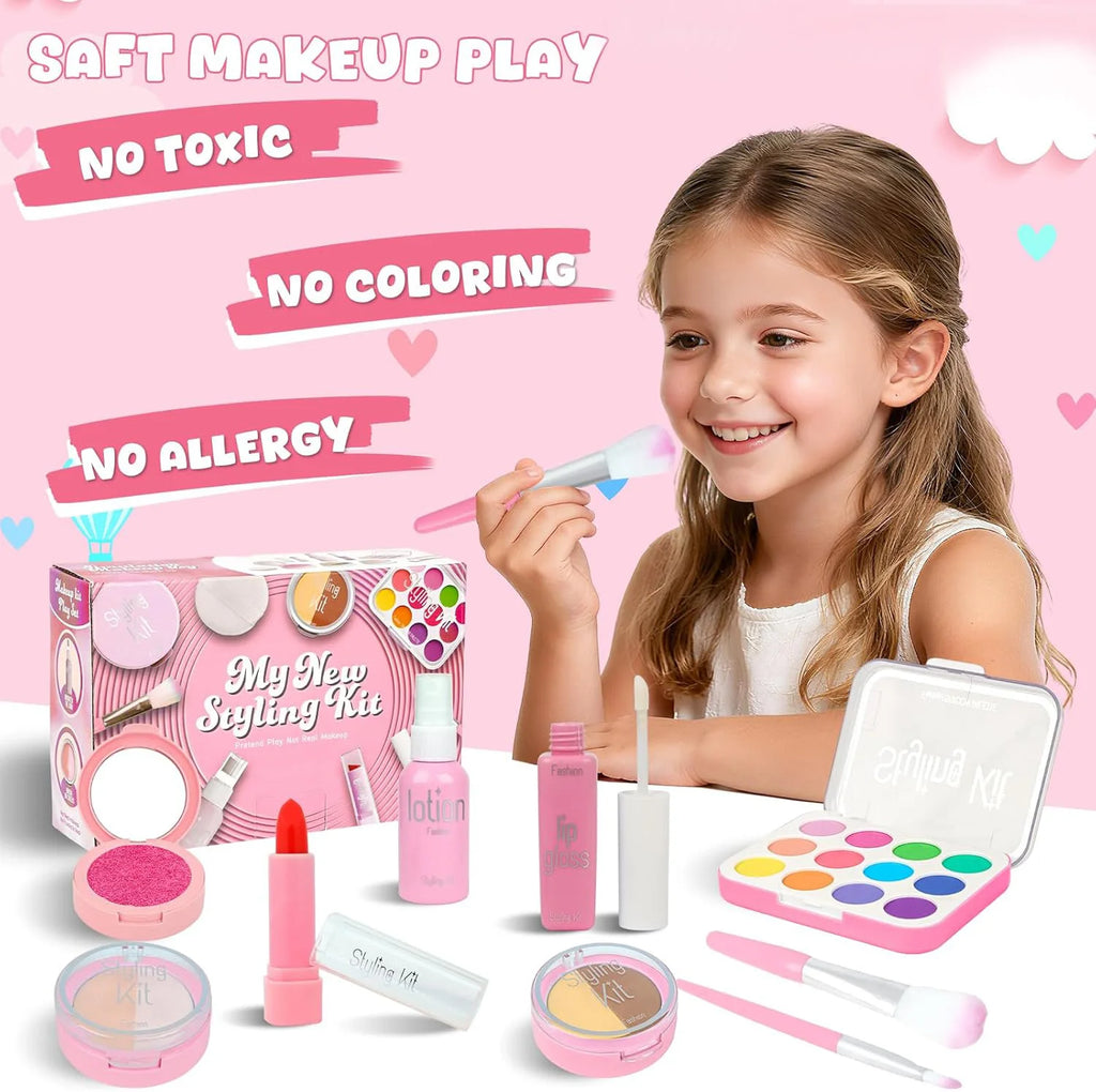 Makeup Kits Play Set, Party Pretend Makeup Toys for Girls Gifts 3+ Years Old (Not Contains Real Cosmetics)