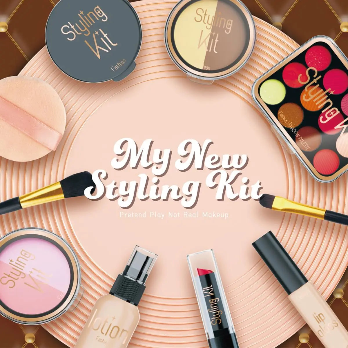 Makeup Kits Play Set, Party Pretend Makeup Toys for Girls Gifts 3+ Years Old (Not Contains Real Cosmetics)