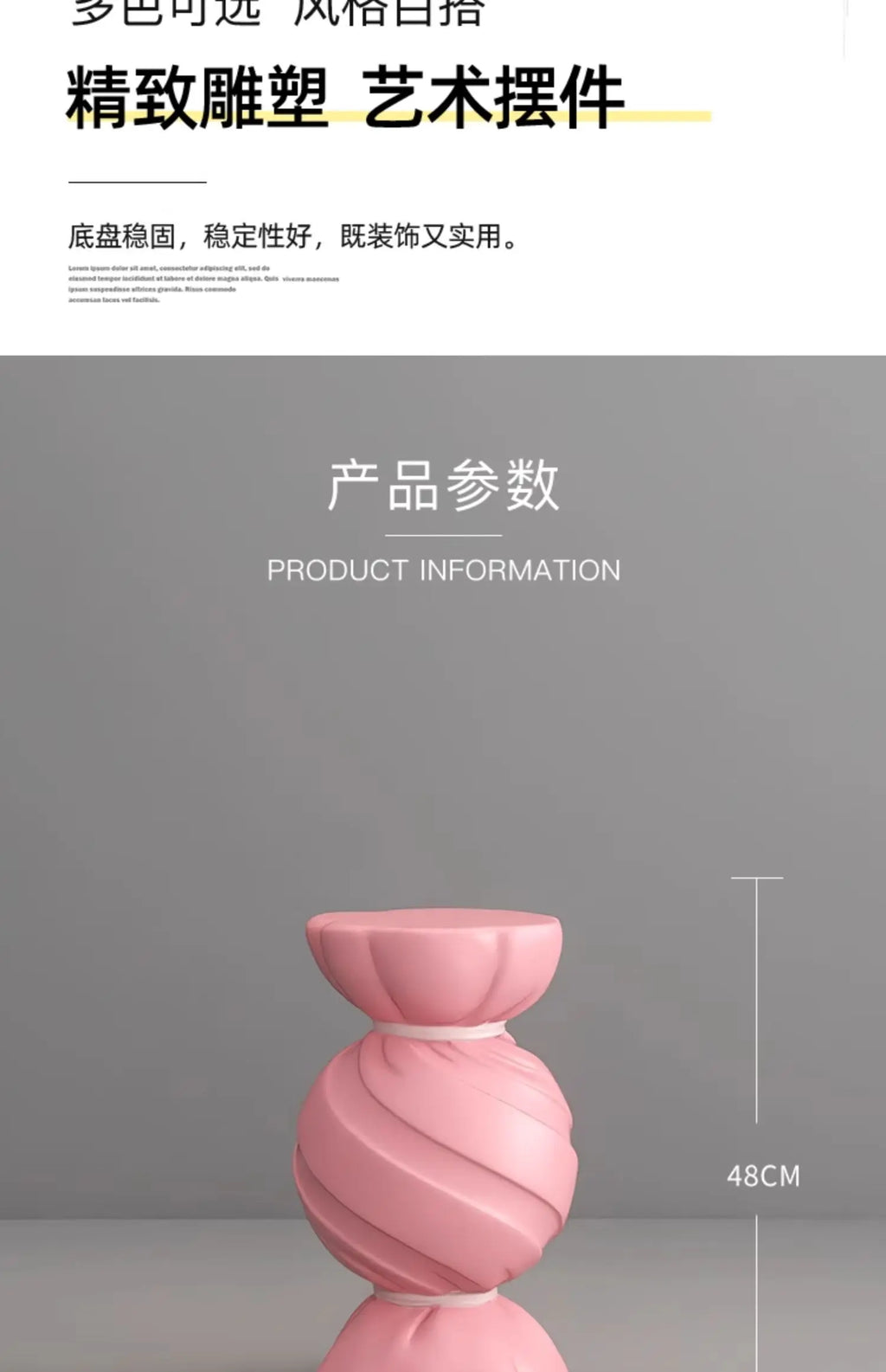 Pink Candy Storage Cabinet Living Room TV Stand Sofa Side Table Stylish Home Decor Housewarming Gift