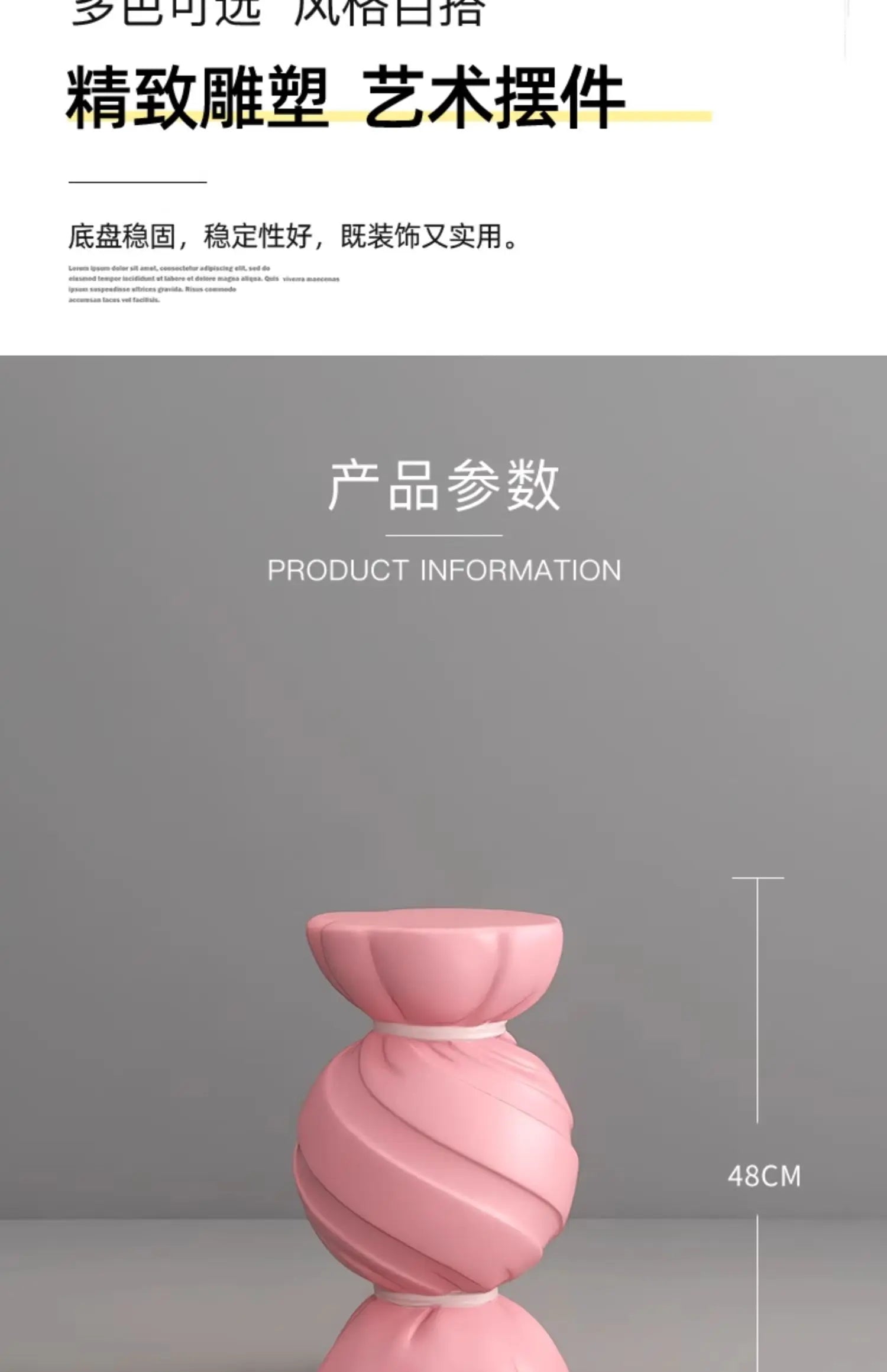 Pink Candy Storage Cabinet Living Room TV Stand Sofa Side Table Stylish Home Decor Housewarming Gift