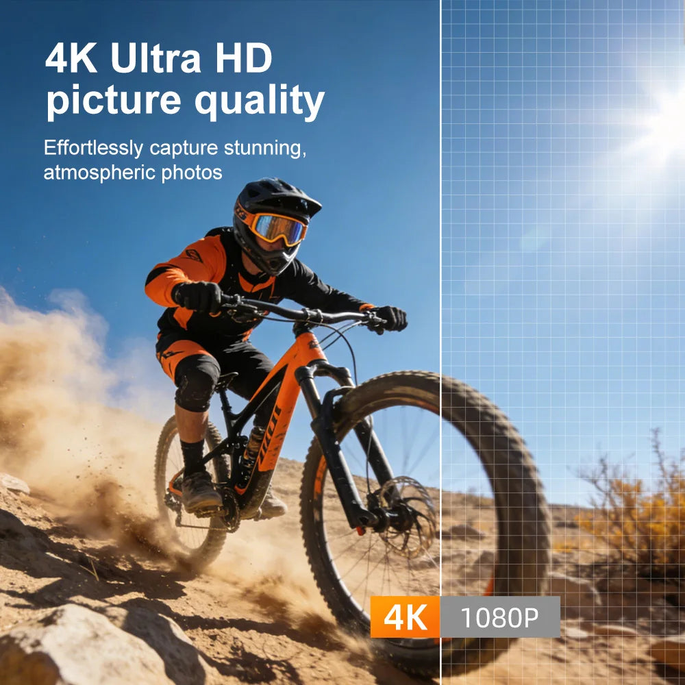 Regaton 4K Action Camera 330° Face Tracking Gimbal Stabilizer 1.72 Inch Touch Screen 64MP Pocket Digital Camera WiFi Sports DJ