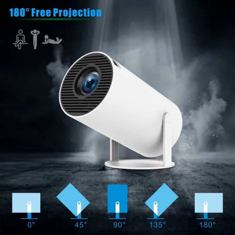 HY300 pro mini Smart Projector 4K Android 11 Dual Wifi6 200 ANSI Allwinner H713 BT5.0 1080P 1980*1080P Home Cinema Outdoor
