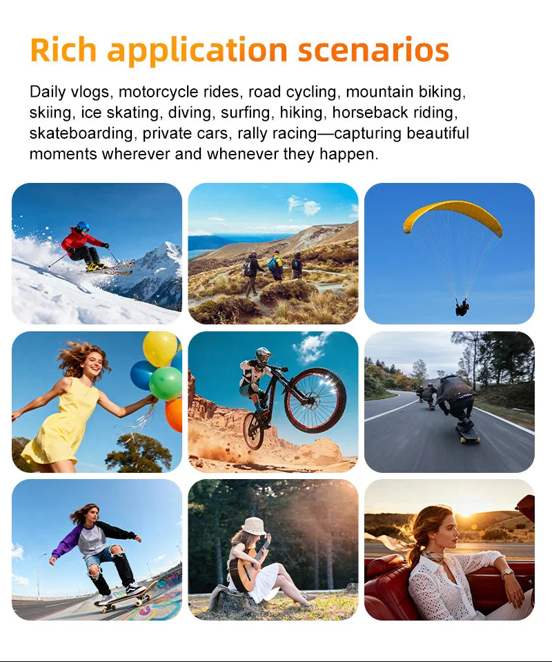 Regaton 4K Action Camera 330° Face Tracking Gimbal Stabilizer 1.72 Inch Touch Screen 64MP Pocket Digital Camera WiFi Sports DJ