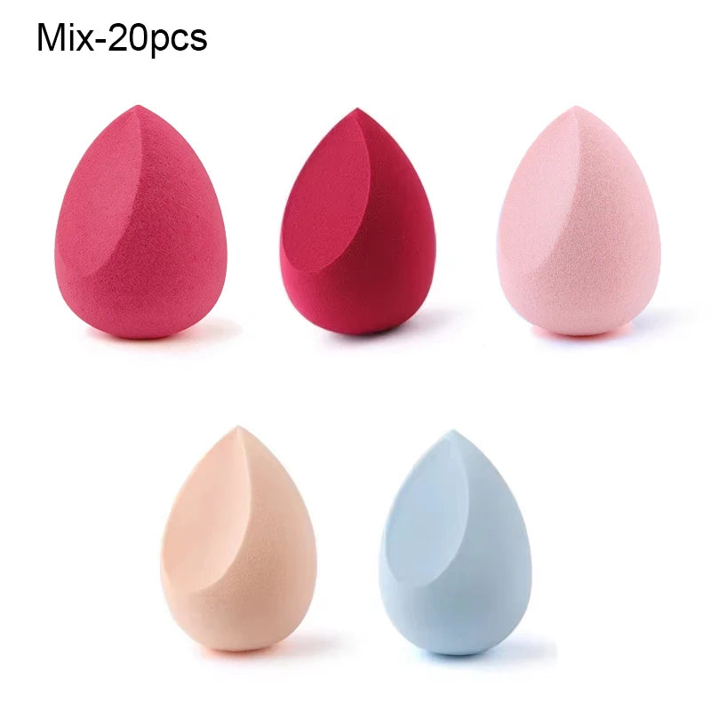 20/5/1pcs Makeup Sponge Concealer Smooth Cosmetic Powder Puff Cut Shape Foundation Water Drop Bevel Make Up Blender Tools