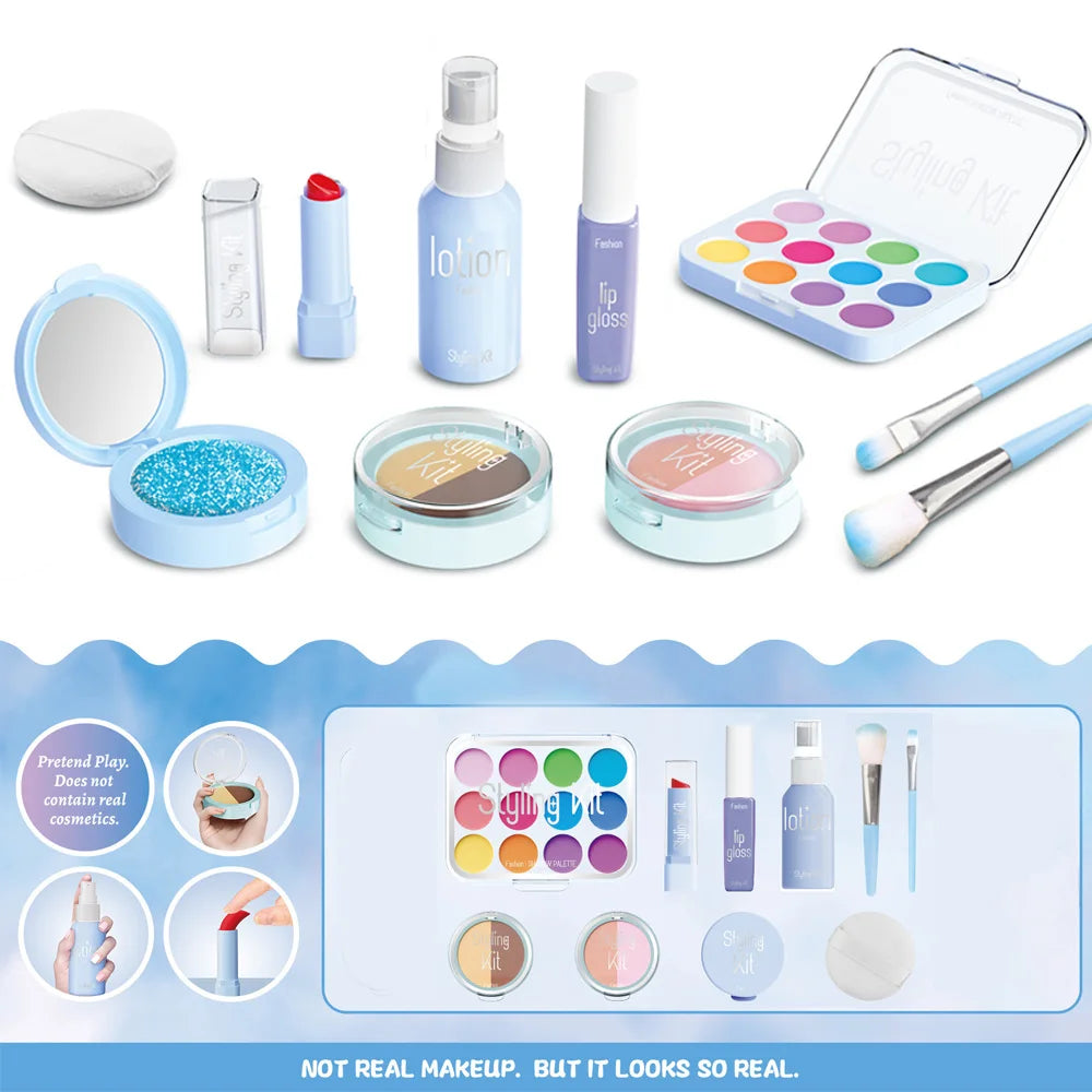 Makeup Kits Play Set, Party Pretend Makeup Toys for Girls Gifts 3+ Years Old (Not Contains Real Cosmetics)