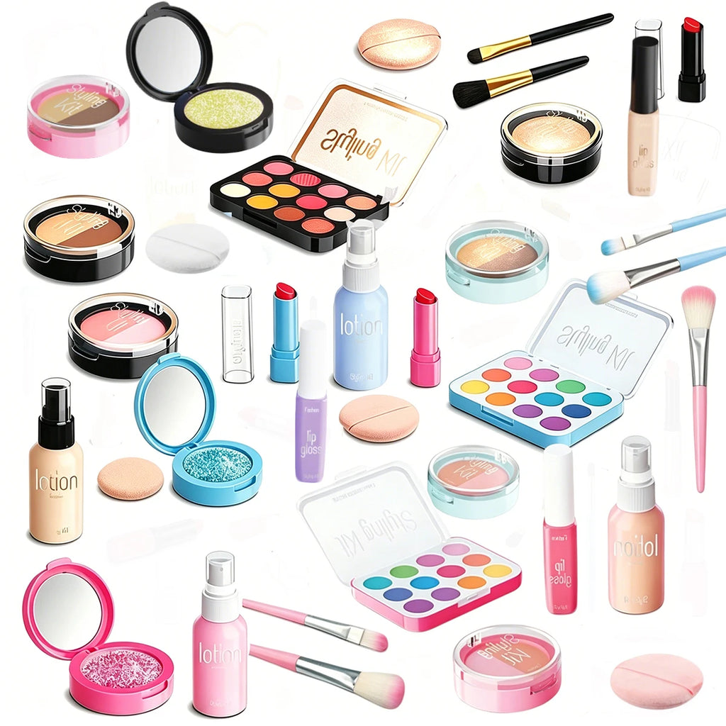 Makeup Kits Play Set, Party Pretend Makeup Toys for Girls Gifts 3+ Years Old (Not Contains Real Cosmetics)