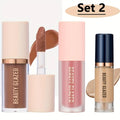 3pcs/Set Long-lasting Waterproof Facial Makeup Set,Blush+Contouring+Foundation,Fine Texture,Cover Blemishes,Enhance Contours