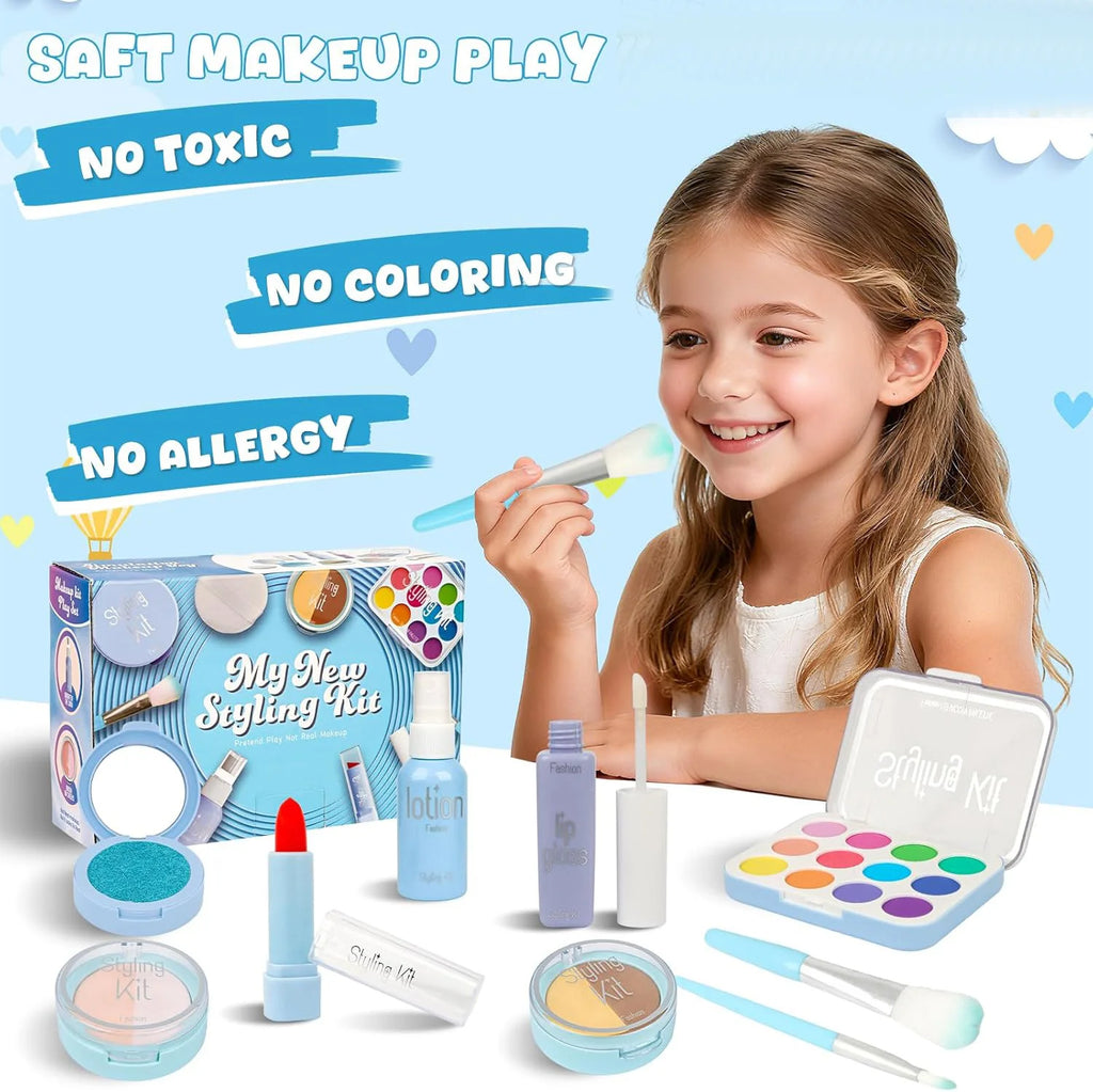 Makeup Kits Play Set, Party Pretend Makeup Toys for Girls Gifts 3+ Years Old (Not Contains Real Cosmetics)