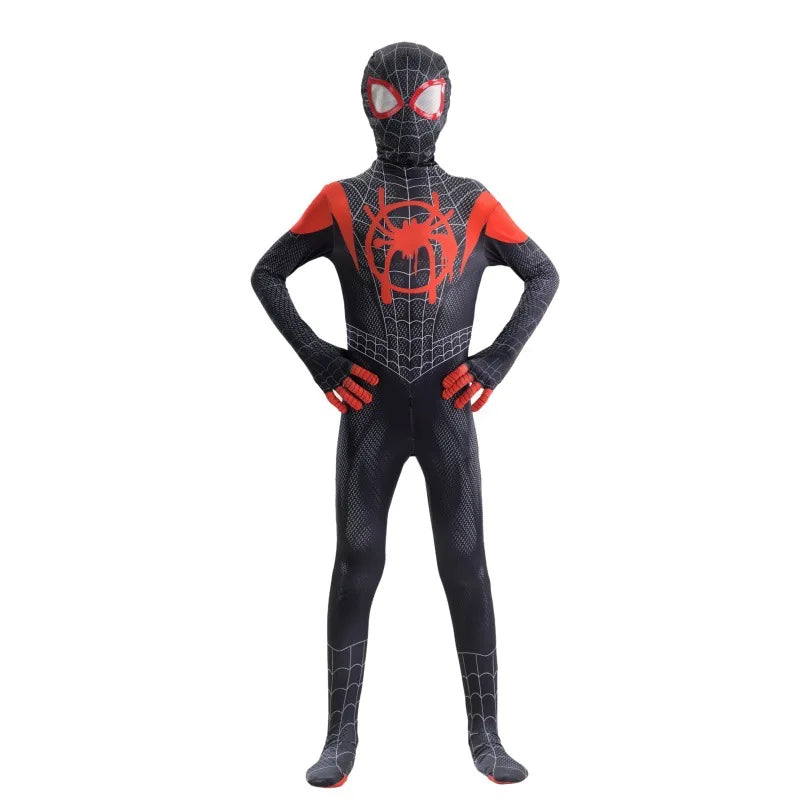 Miles Morales Full Zentai Cosplay Suit Spider Theme Outfit Halloween Party Costume Collectible Holiday Gift For Cos Fans