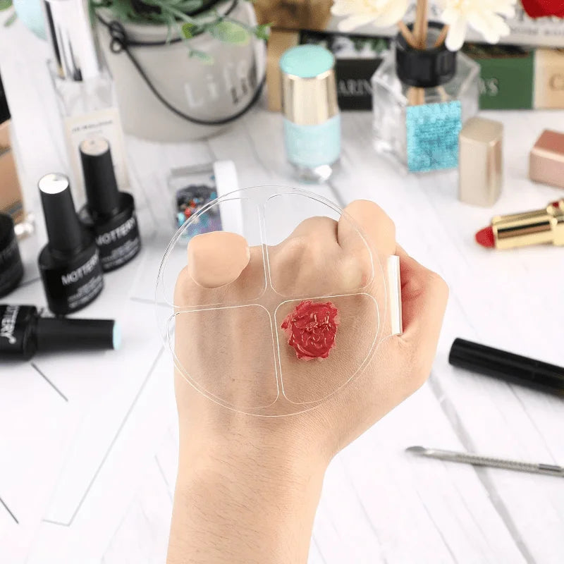 Hand Makeup Mixing Palette Makeup Hand-Held Palette Nail Art Manicure Palette Clear Makeup Palette For Mixing Foundation
