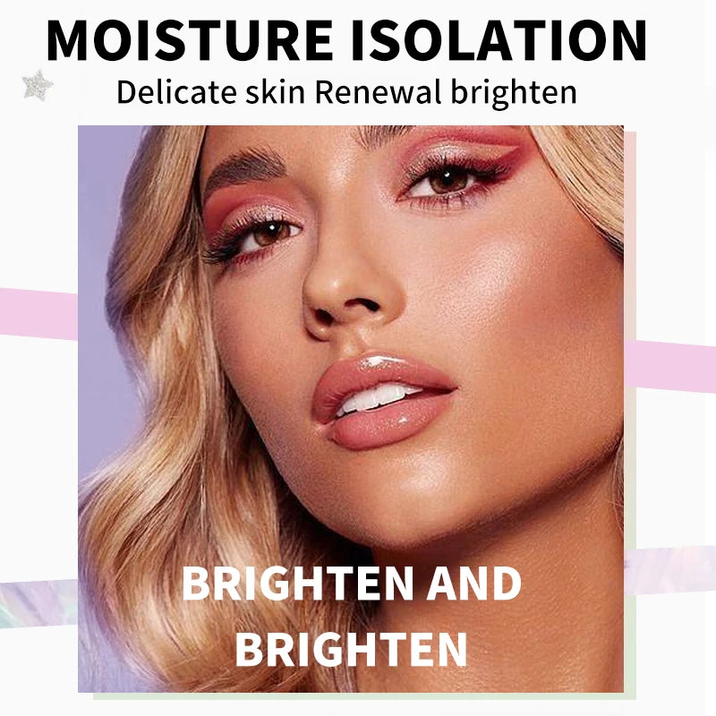 Three-color makeup base is light, moisturizing, easy to apply, and provides long-lasting makeup