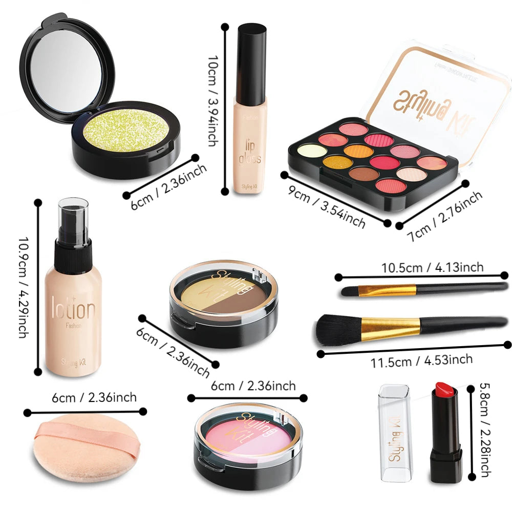 Makeup Kits Play Set, Party Pretend Makeup Toys for Girls Gifts 3+ Years Old (Not Contains Real Cosmetics)