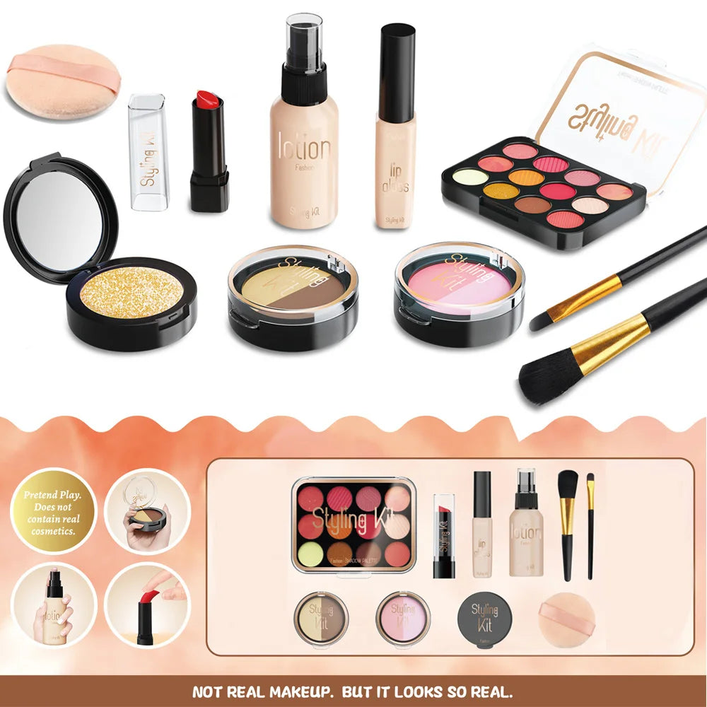 Makeup Kits Play Set, Party Pretend Makeup Toys for Girls Gifts 3+ Years Old (Not Contains Real Cosmetics)