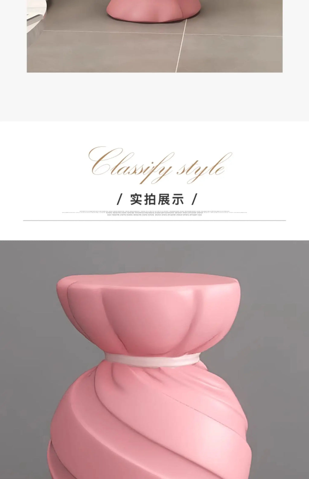 Pink Candy Storage Cabinet Living Room TV Stand Sofa Side Table Stylish Home Decor Housewarming Gift