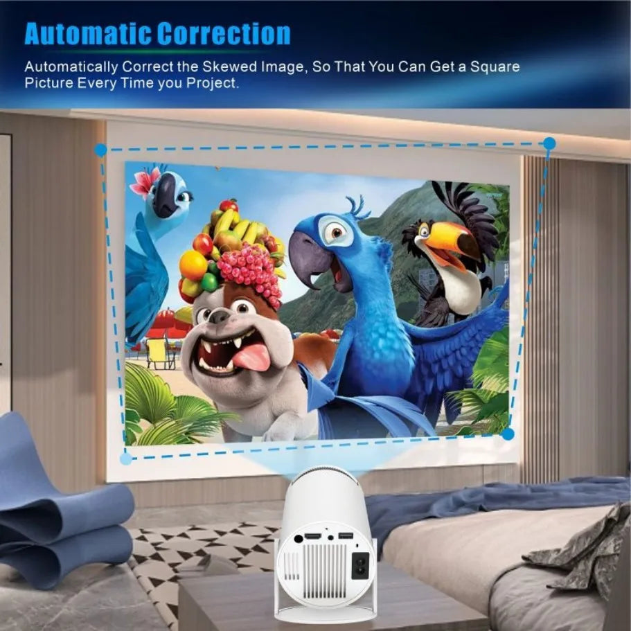 HY300 pro mini Smart Projector 4K Android 11 Dual Wifi6 200 ANSI Allwinner H713 BT5.0 1080P 1980*1080P Home Cinema Outdoor