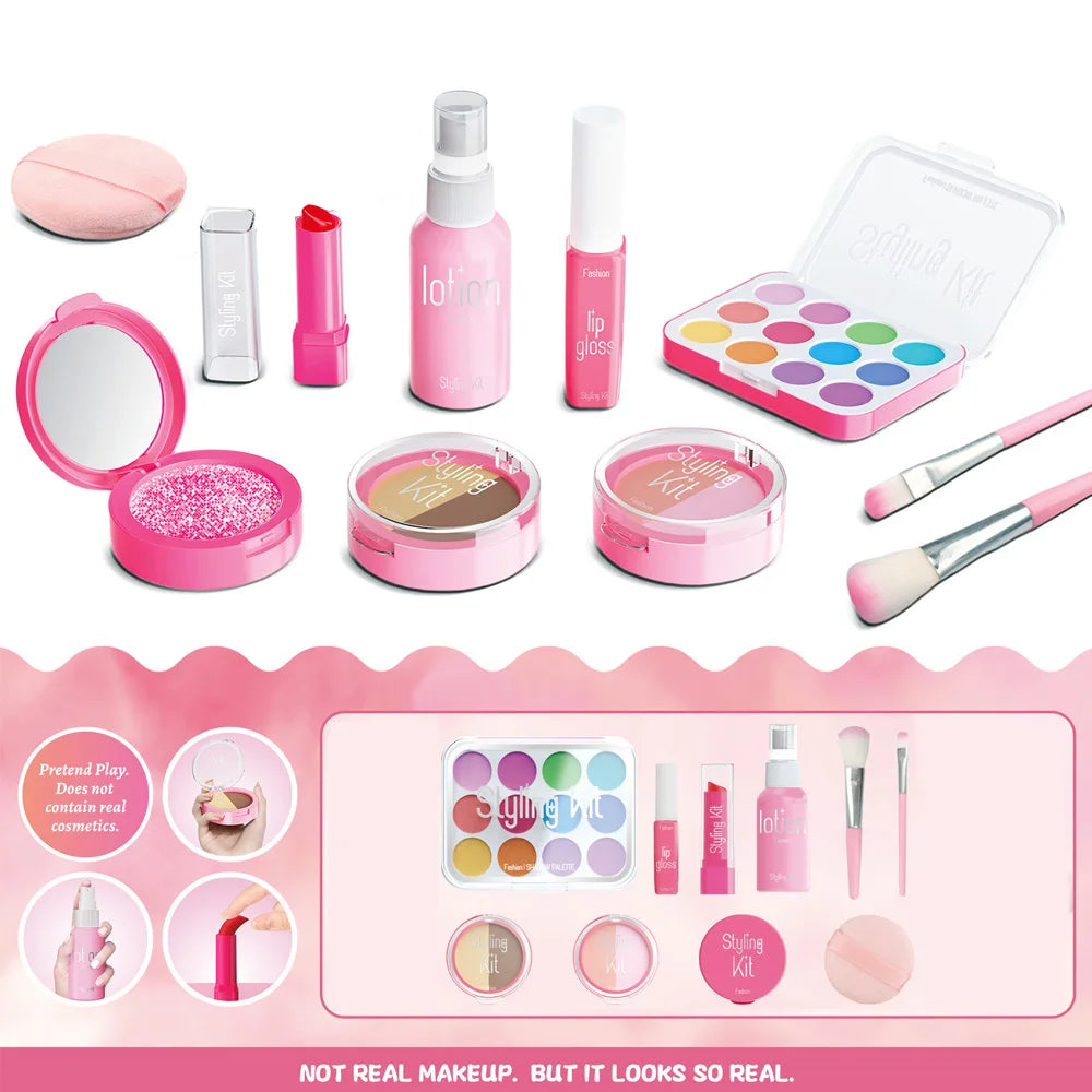 Makeup Kits Play Set, Party Pretend Makeup Toys for Girls Gifts 3+ Years Old (Not Contains Real Cosmetics)