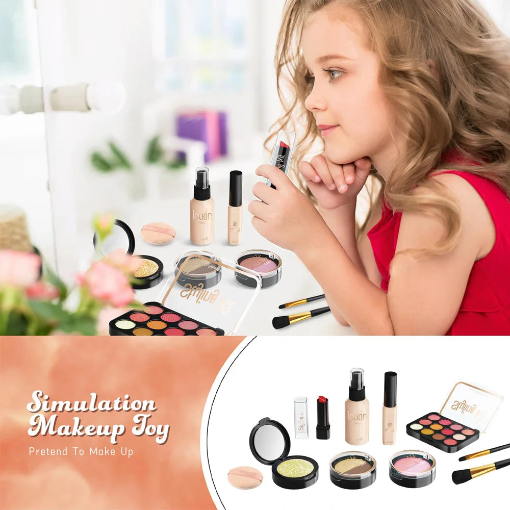 Makeup Kits Play Set, Party Pretend Makeup Toys for Girls Gifts 3+ Years Old (Not Contains Real Cosmetics)