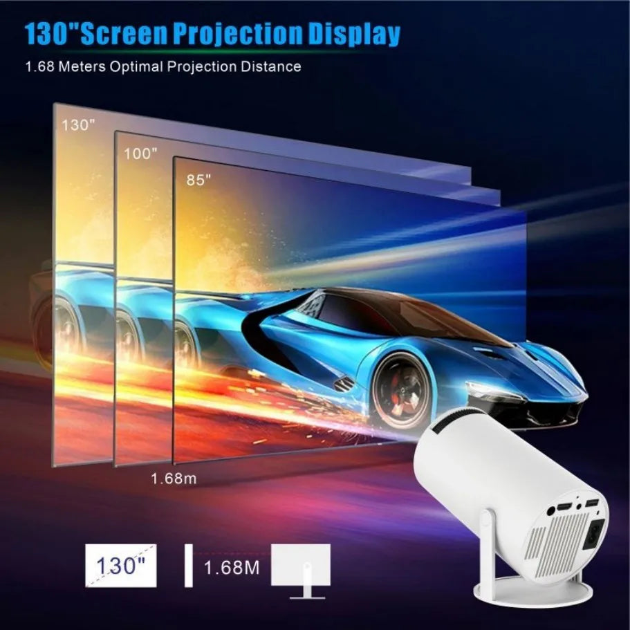 HY300 pro mini Smart Projector 4K Android 11 Dual Wifi6 200 ANSI Allwinner H713 BT5.0 1080P 1980*1080P Home Cinema Outdoor