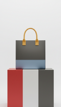 Vegan leather tote bag with structured silhouette